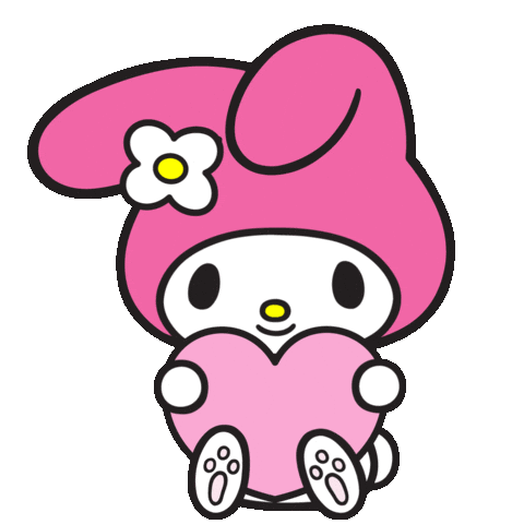 my melody holding heart cute sanrio doodle