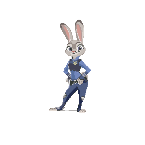 zootopia judy hopps police officer doodle