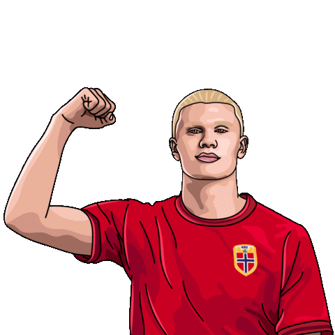erling haaland norway flexing doodle