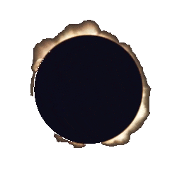 total solar eclipse glowing corona doodle