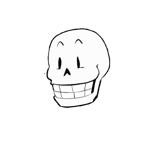 undertale papyrus spinning skull doodle