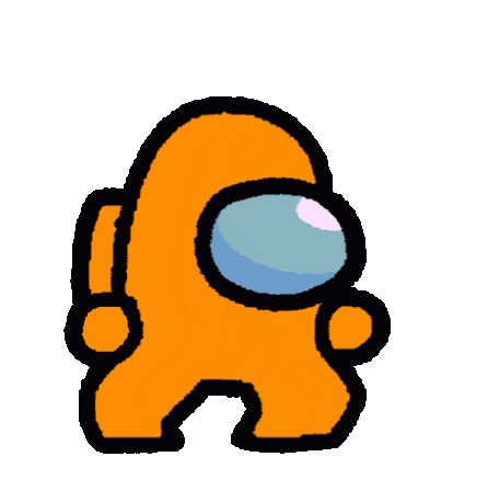 among us orange crewmate dance doodle