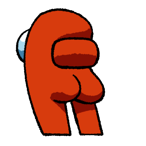 among us orange crewmate twerk dance doodle