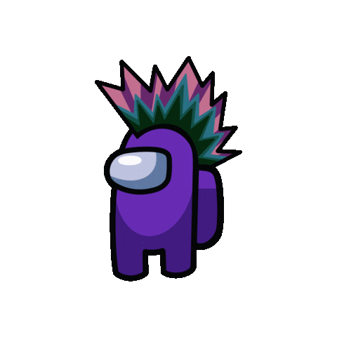 among us purple punk crewmate doodle