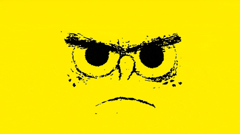 angry spongebob face doodle