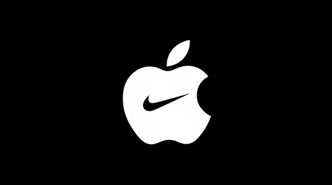 apple nike logo mashup doodle