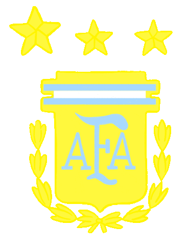 argentina afa crest 3 stars doodle