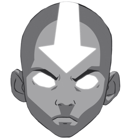 avatar aang glowing eyes doodle