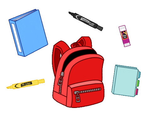 back to school backpack supplies doodle