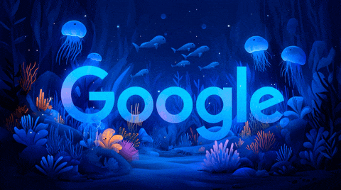 beautiful underwater google doodle