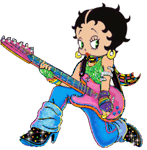 betty boop guitar rockstar doodle