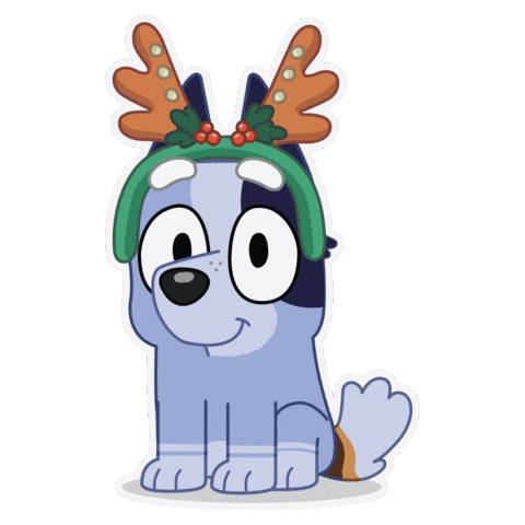 bluey reindeer horns festive doodle