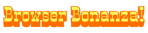browser bonanza orange 3d text doodle