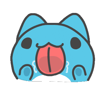 bugcat capoo blue cat blep tongue out doodle