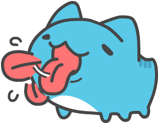 bugcat capoo licking tongue doodle