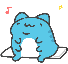 bugcat capoo listening to music doodle