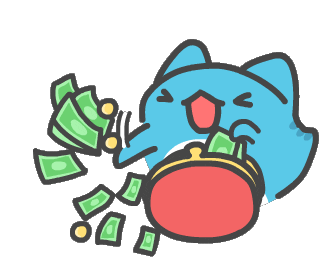 bugcat capoo throwing money doodle