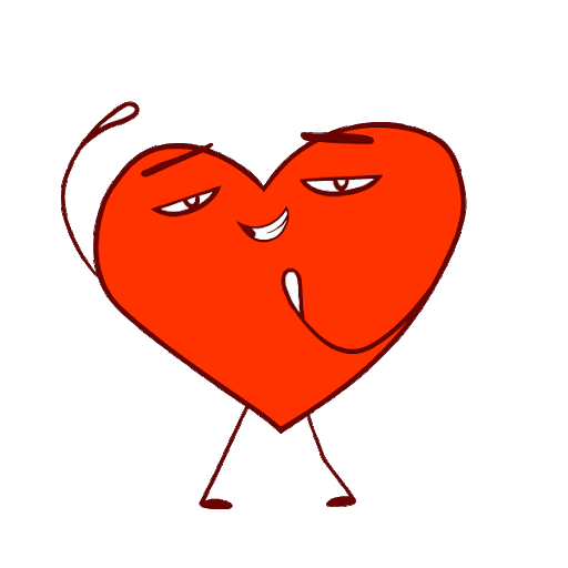 cheeky heart dance doodle