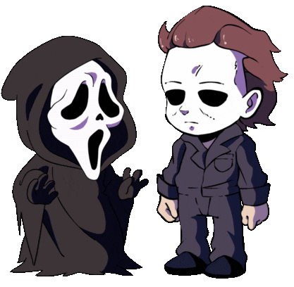 chibi ghostface michael myers horror doodle