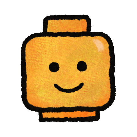 classic lego smile yellow head doodle