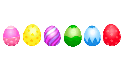 colorful easter eggs row holiday doodle