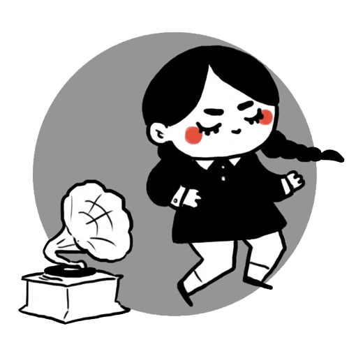 cool dancing wednesday addams doodle