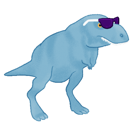 cool dinosaur with sunglasses doodle