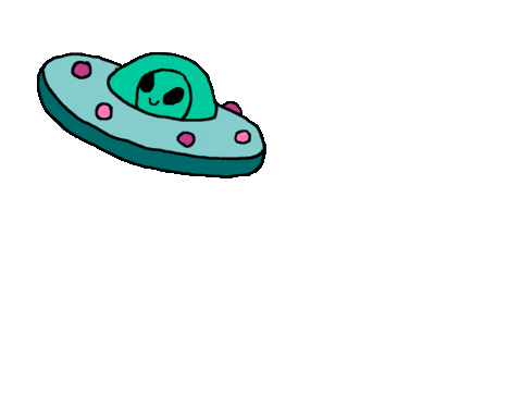 cute alien spaceship doodle