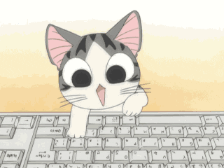 Cute Cat Tapping Keyboard Doodle - Custom Doodle for Google