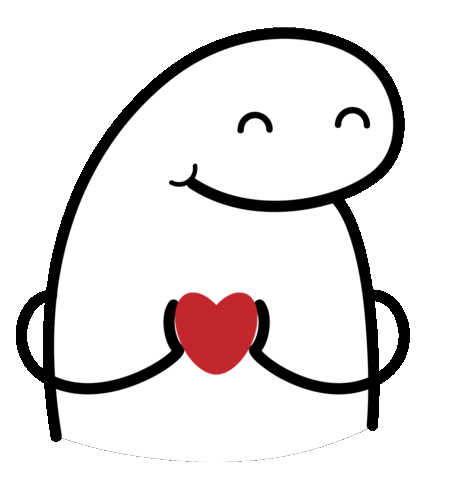 cute flork of cows holding heart doodle