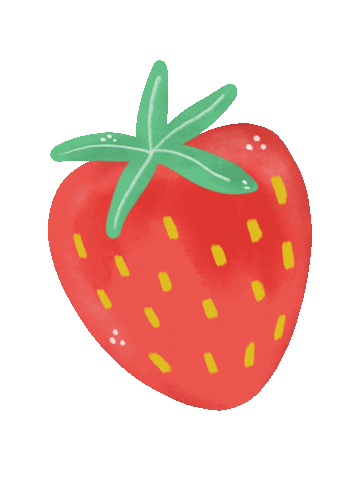 cute kawaii strawberry fruit doodle