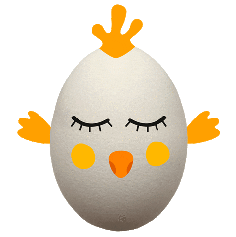 cute sleeping chicken egg easter doodle