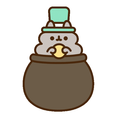 cute stormy in pot of gold st patricks day doodle