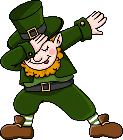 dabbing leprechaun st patricks day doodle