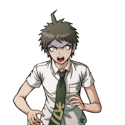 danganronpa hajime hinata shocked doodle