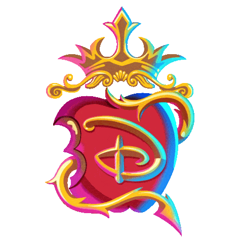 disney descendants wicked apple crest doodle