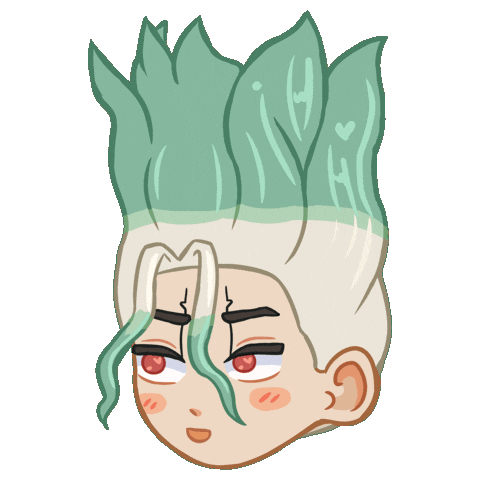 dr stone senku ishigami chibi head doodle