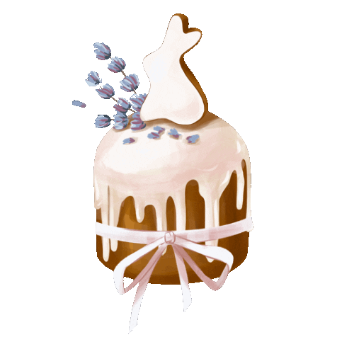easter kulich cake doodle