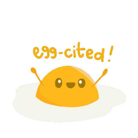 egg cited doodle