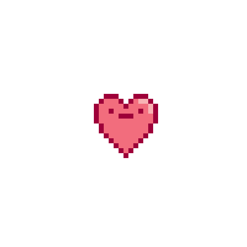 exploding heart pixel doodle