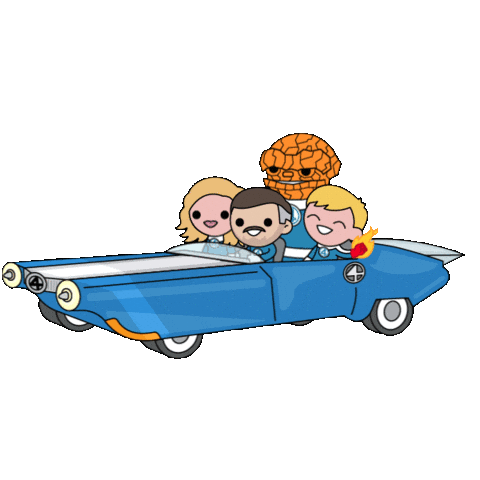 fantastic four car ride doodle