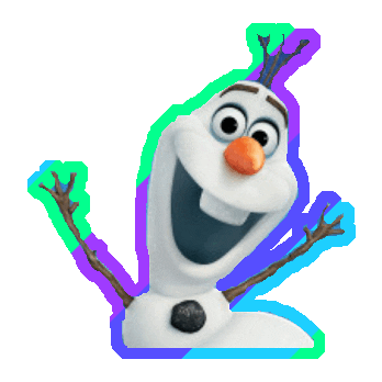 frozen olaf rainbow doodle