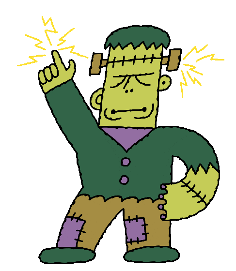 funky frankenstein dance doodle