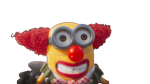 funny minion clown doodle
