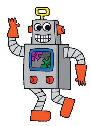 funny robot dancing doodle