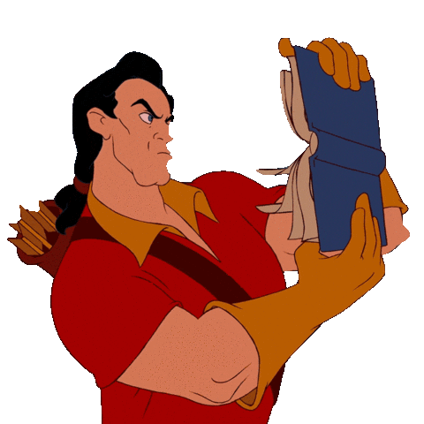 gaston reading book disney beauty and the beast doodle