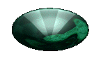 glowing green emerald ufo doodle