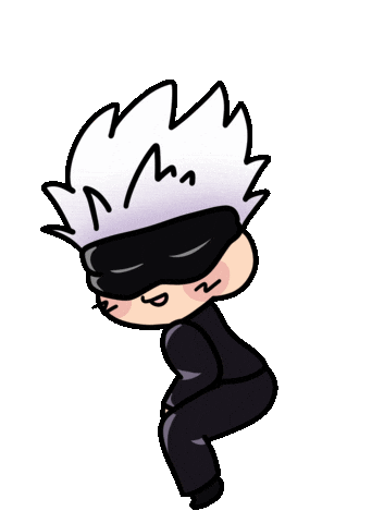 gojo satoru jujutsu kaisen chibi dance doodle