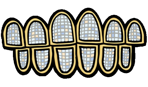 gold diamond grillz teeth bling doodle