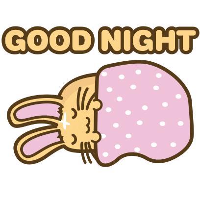 good night sleeping bunny doodle